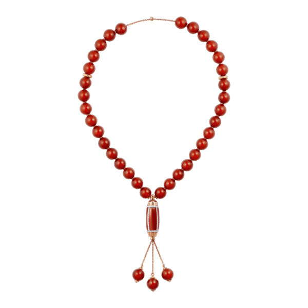 مسبحة جراند إليبس بالعقيق الأحمر والماس مسبحة جراند إليبس بالعقيق الأحمر والماس